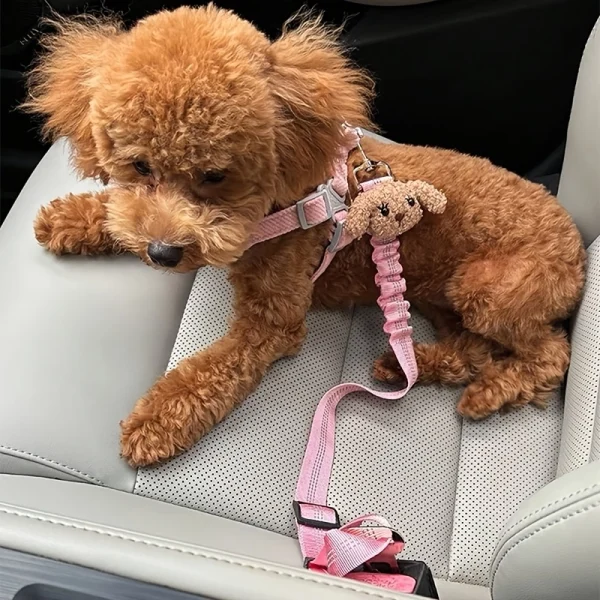 Retractable Reflective Adjustable Pet Car Safety Belt