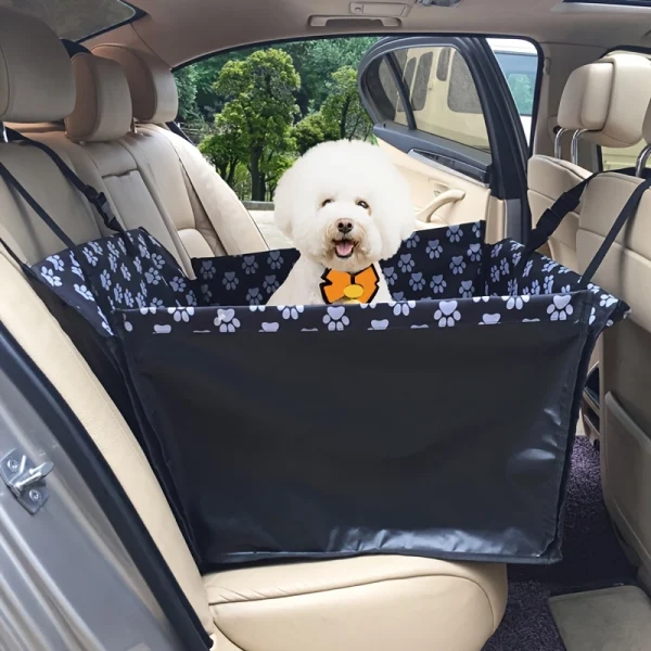 Oxford Fabric Single‑Seat Pet Car Mat for Rear Seat Travel