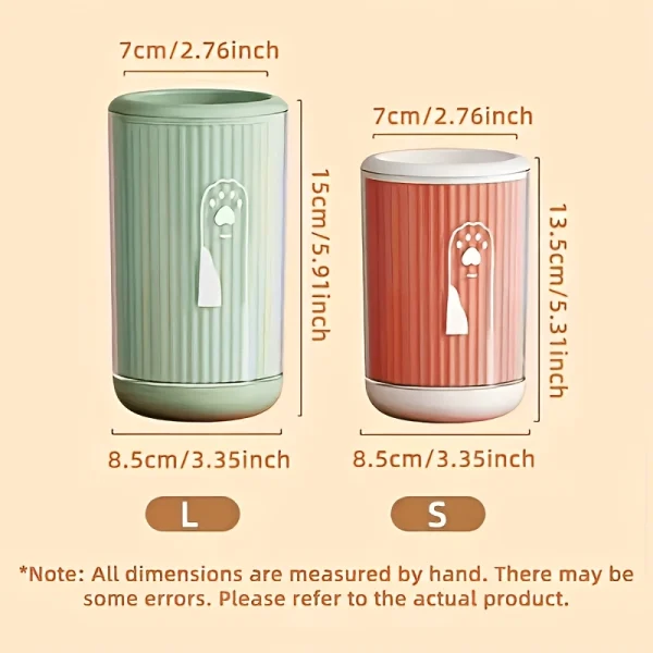 2-in-1 Pet Paw Cleaner Cup With 2 Cleaning Towels