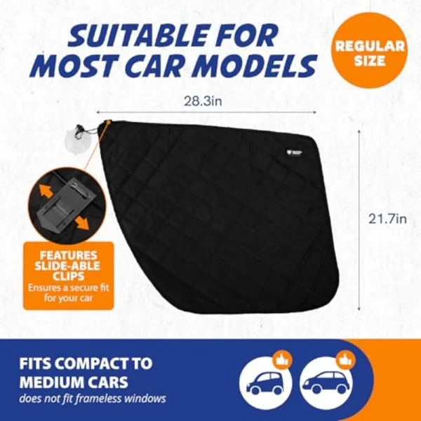 2Pcs Quilted Heavy Duty Anti Scratch Pet Car Door Protecto