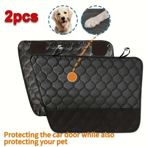 2Pcs Oxford Fabric Anti Bite Pet Car Door Protector