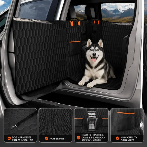 1Pc Quilted Waterproof Non-slip Pet Car Seat Cargo Cover
