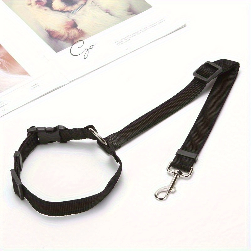 1Pc Purple Nylon 2-in-1 Adjustable Pet Car Seat Belt - Image 7