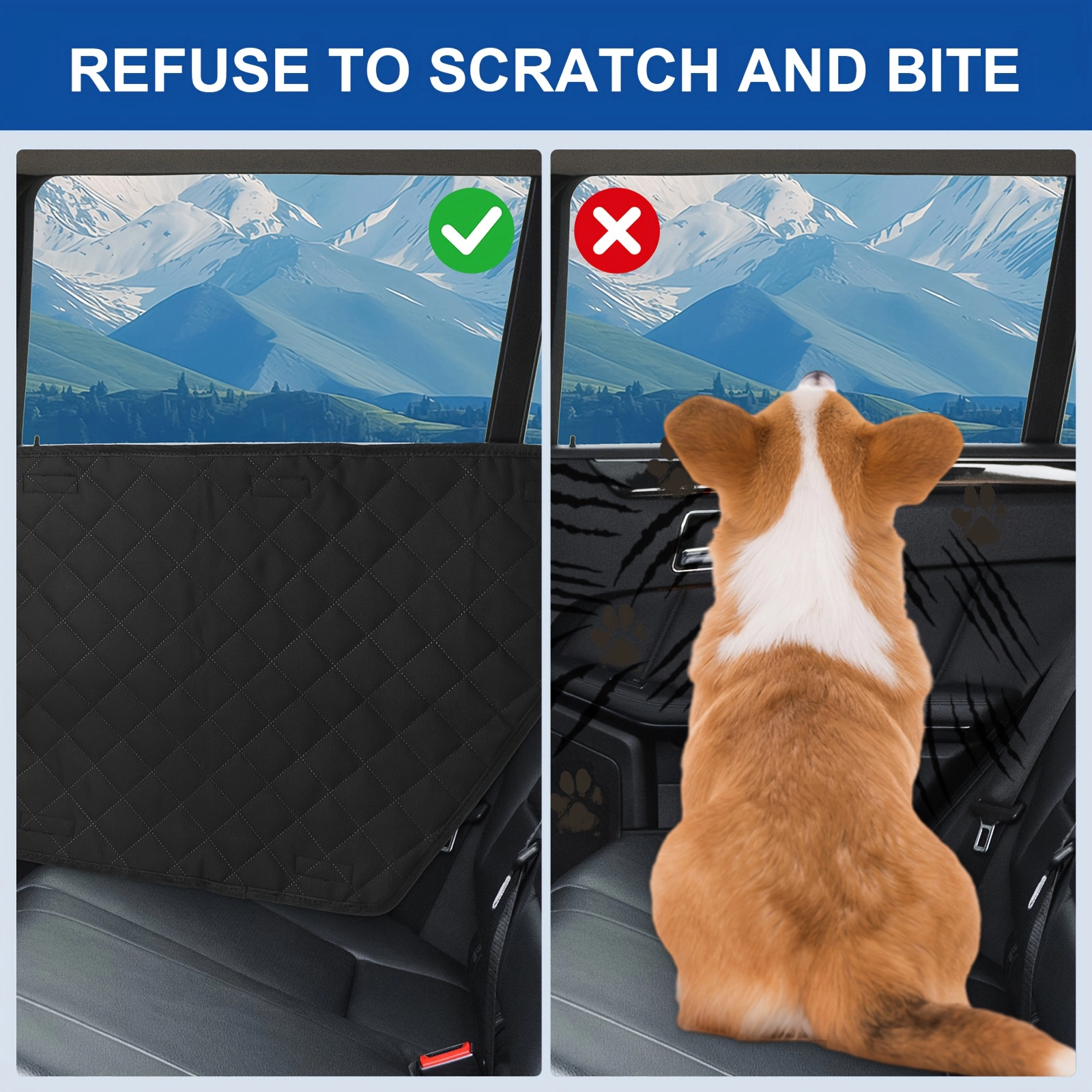 2Pcs Oxford Waterproof Washable Pet Car Door Guard - Image 4