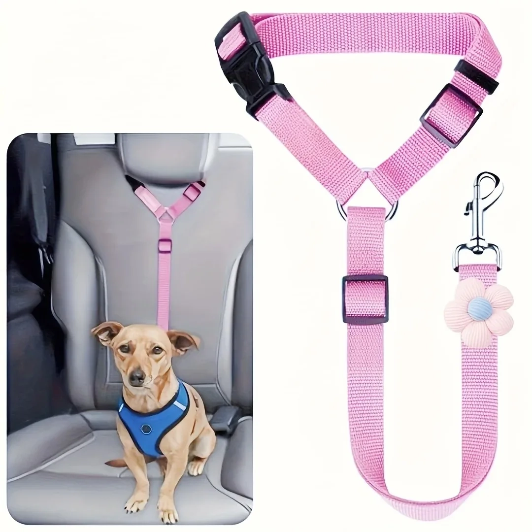 2-in-1 Adjustable Nylon Pet Car Safety Belt Leash - Image 8