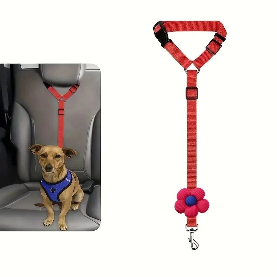 2-in-1 Adjustable Nylon Pet Car Safety Belt Leash - Image 9