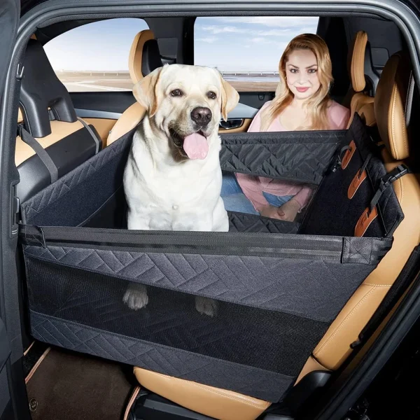 Double Zipper Waterproof Pet Car Rear Seat Protector Pad