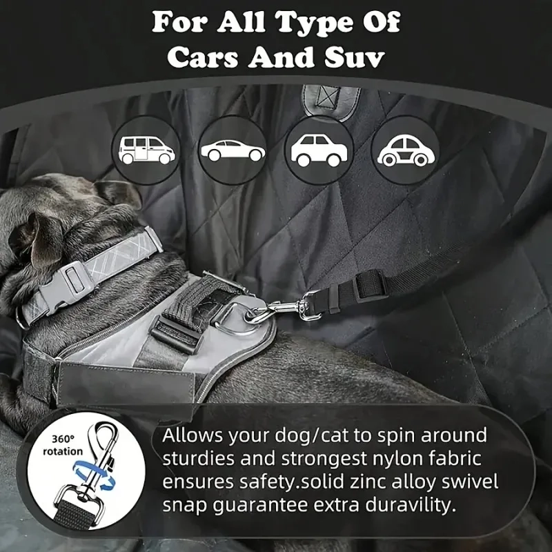 2-in-1 Adjustable Nylon Pet Car Safety Belt Leash - Image 5