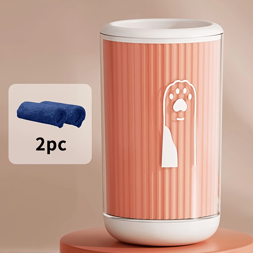 2-in-1 Pet Paw Cleaner Cup With 2 Cleaning Towels - Image 5