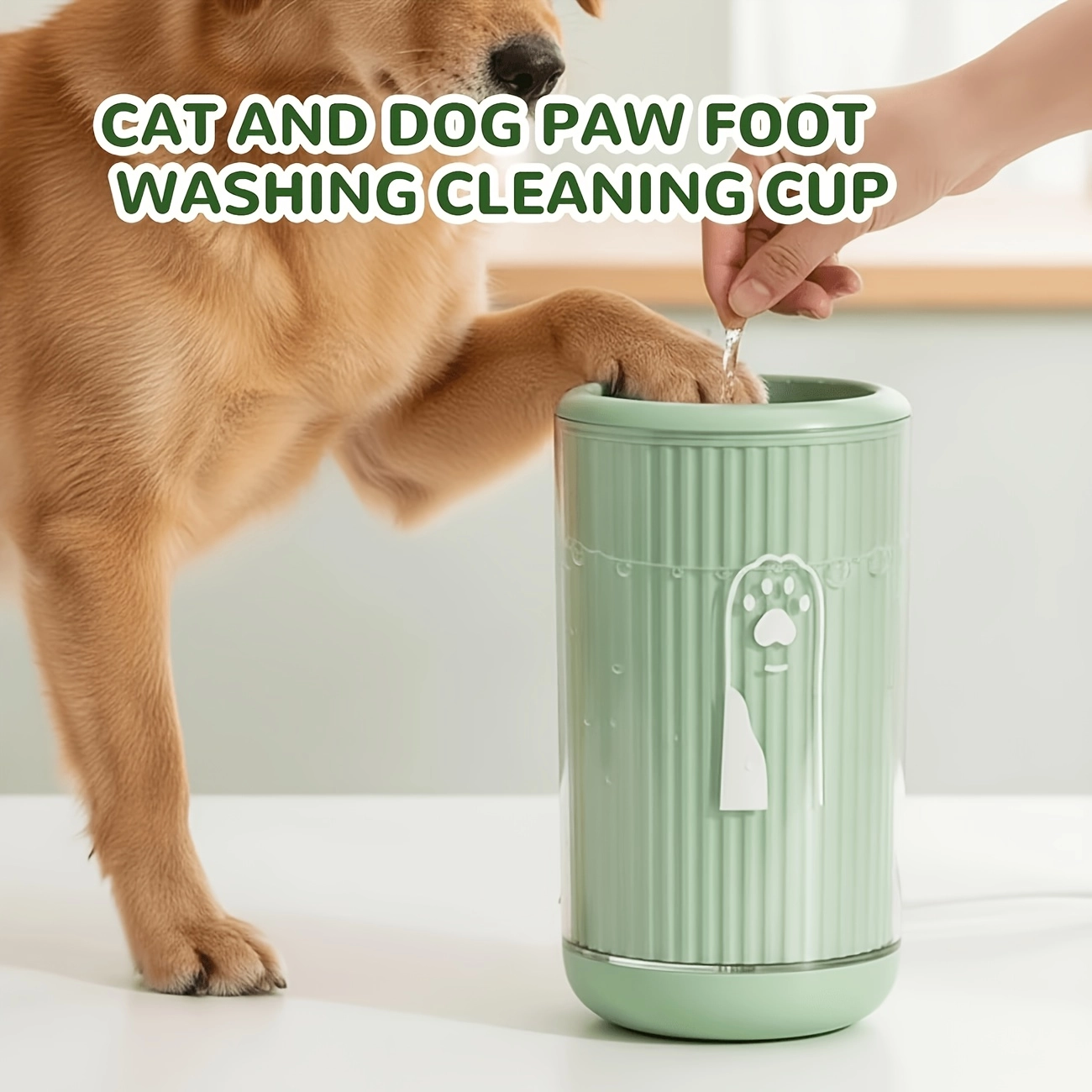 2-in-1 Pet Paw Cleaner Cup With 2 Cleaning Towels - Image 2