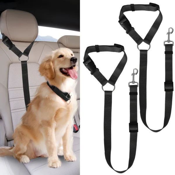 2Pcs Adjustable Heavy Duty Pet Car Safety Seat Belt
