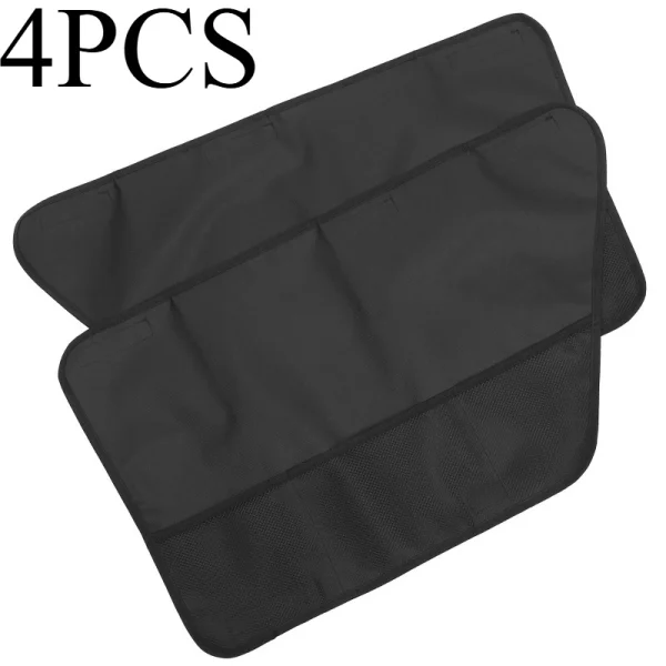 4Pcs Oxford Cloth Anti-Scratch Pet Car Door Protector With Mesh Pocket