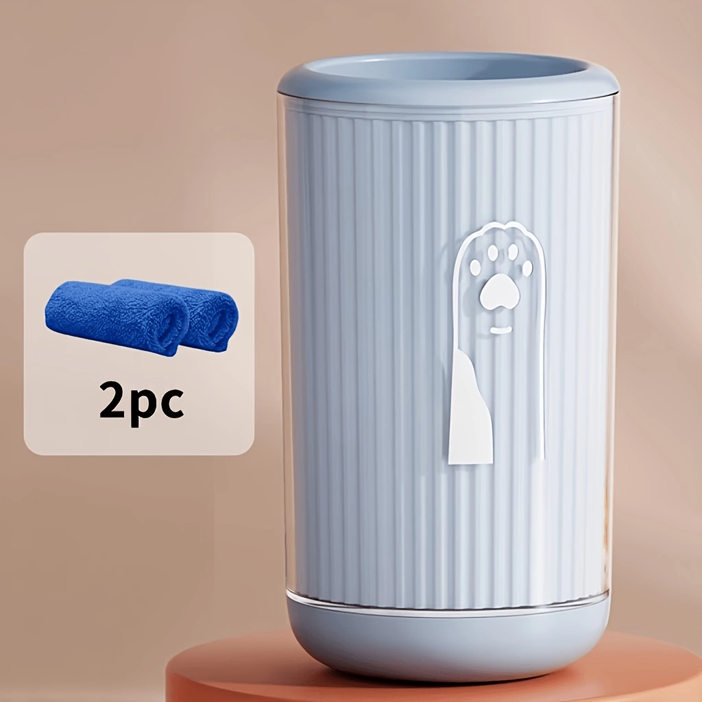 2-in-1 Pet Paw Cleaner Cup With 2 Cleaning Towels - Image 6