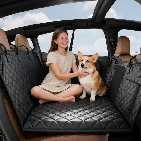 Heavy Duty Hard Bottom Pet Car Seat Extender Cover