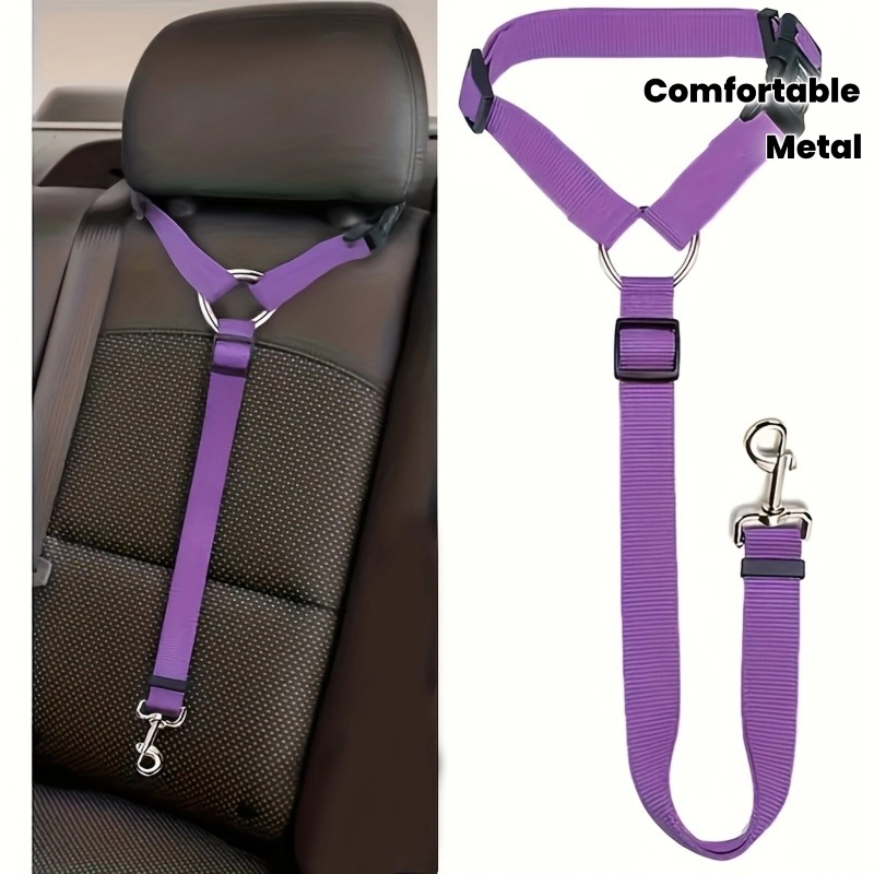 1Pc Padded Adjustable Pet Car Safety Vest Harness - Image 4