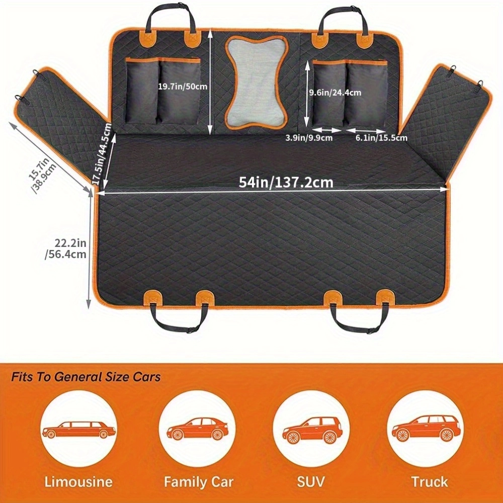 Foldable Side Flaps Pet Car Seat Pad - Image 2